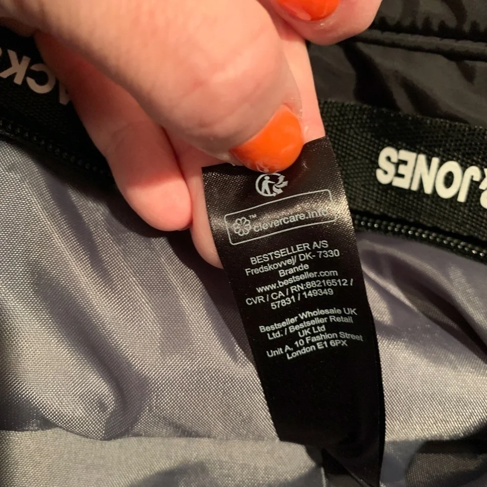Jack & Jones Zody Tote Bag in Black NWT